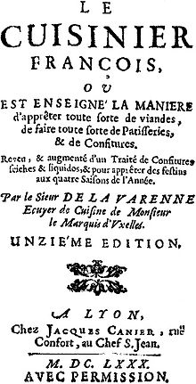 Erste Seite von Le cuisinier françois von La Varenne