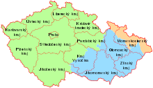 Parts of the Czech Republic: Bohemia Moravia (Czech) Silesia