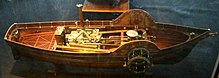maquette du premier bateau à vapeur, construit par Jouffroy d'Albans