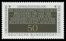 Basic ideas of democracy: Special stamp of the German Federal Post Office from 1981