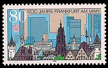 German special issue stamp "1200 years Frankfurt am Main" from 1994