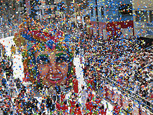 Gente che festeggia la Grande Parata (6 gennaio)