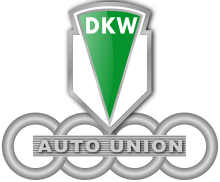 DKW logo - the four rings of Auto Union correspond to the four brands Audi, DKW, Horch and Wanderer
