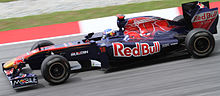 Ricciardo Scuderia Toro Rosson kolmantena kuljettajana Malesian Grand Prix -kisassa 2011.  