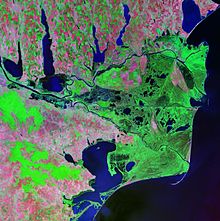 Danube Delta Biosphere Reserve, satellite image 2000