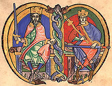 David I (left) and Malcolm IV.
