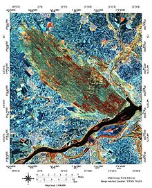 The Deliblatska Peščara. NASA Landsat 7 ETM+
