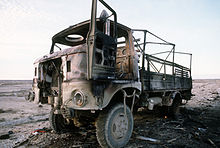 Destroyed IFA W50 of the Iraqi army from DDR production