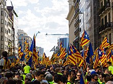 Iseseisvusmeelsed toetajad Barcelonas 11. septembril 2017.