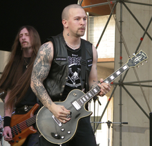 Jon Nödtveidt (in the foreground) of Dissection, was a member of the "Inner Circle", leading member of the Swedish scene and the Misanthropic Luciferian Order