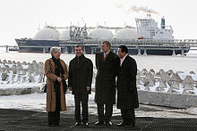 Sovkomflot LNG tanker in Yuzhno-Sakhalinsk