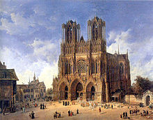Domenico Quaglio: Reims Cathedral in the first third of the 19th century