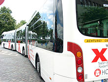 Van Hool double articulated bus (length 24.80 m)