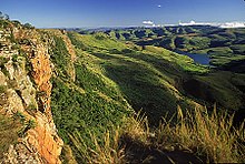 De Drakensbergen, de hoogste bergketen van Zuid-Afrika  