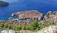 View of the Old Town from Dubrovnik's local mountain Srđ