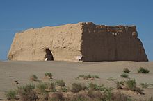 Chinese customs station on the Silk Road near Dunhuang