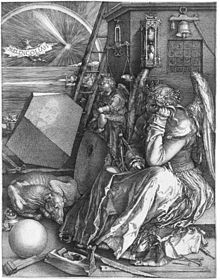Melencolia I , 1514, gravură de Albrecht Dürer  