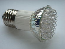 Lamp with light emitting diodes and Edison base E27