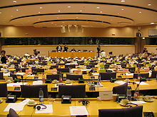 Anna Lindh Room in Brussels shortly after the end of a meeting of the Foreign Affairs Committee, which is meeting here.