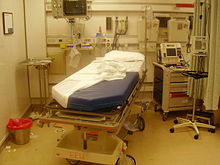 Emergency room after the treatment of a patient