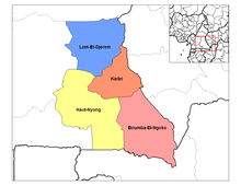 Departamentos del este de Camerún  