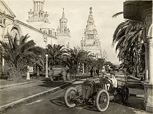 Rickenbacker rijdt in de Amerikaanse Grand Prize van 1915 in San Francisco.