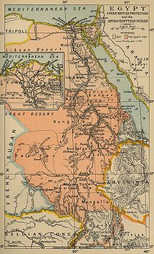 Map of the Khedivate of Egypt from 1912