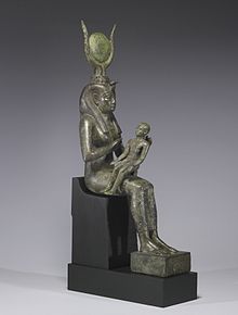 Isis with the Horus Boy, bronze statuette (c. 660 BC; Walters Art Museum, Baltimore).