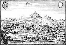 Eisenach around 1647 (copper engraving by Matthäus Merian)