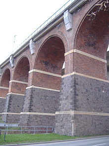 Leubnitz Viaduct, brick building from 1845
