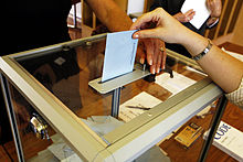 Voting in the second round of the presidential election in France 2007
