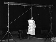 Public execution of Eli Cohen in Damascus on May 18, 1965.
