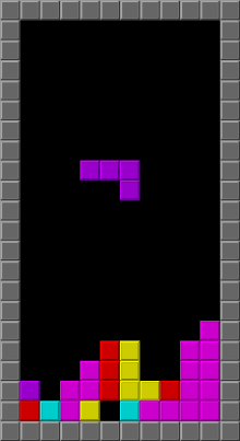 Pole gry Tetris.