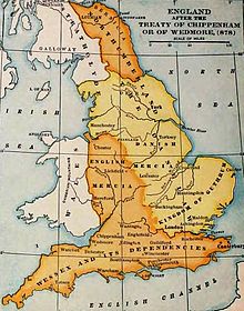 Anglia i Danelaw w 878 r.