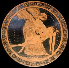 Eos (rītausma) un varonis Memnons (490-480 p.m.ē.)