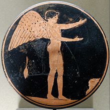 Eros, Attic red-figure double disc by the painter of London D 12, c. 470/50 BC, Louvre