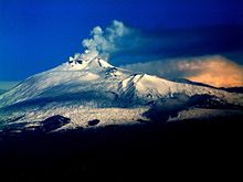 El Etna visto desde un avión.