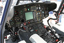 Cockpit of an AS 332 L1 "Super Puma" of the German Federal Police
