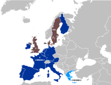 Landen die in 1999/2002 de euro hebben ingevoerd  
