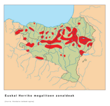 Megalithic zones in the Basque Country