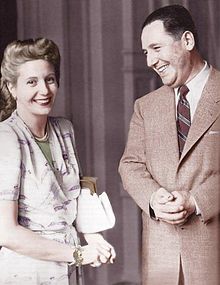 Juan Perón argentin elnök és Eva Perón első asszony.
