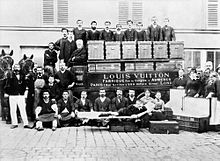 Vuitton family with staff in Asnières, 1888