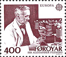 Alexander Fleming on a stamp