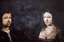 Huwelijksportret van koning Ferdinand II van Aragón en koningin Isabella van Castilië