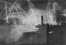 Fireworks of the fleet for the proclamation of the republic on 9 November 1918