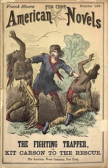 Um romance de 1874 com a foto de Carson na capa