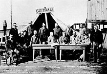 First city council meeting after the fire of 1886