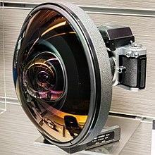 Introduced at Photokina 1970 and manufactured 1972-1983. The Fisheye-Nikkor 6mm f/2.8 had the largest angle of view of 220° in KB format to date.