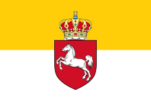 Flag of the Kingdom of Hanover with the Saxon horse