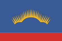 Vlag van de Moermansk Oblast.  